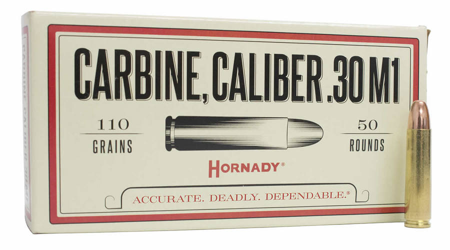 HORNADY 30 CARBINE 110 GR FMJ (50) CUSTOM