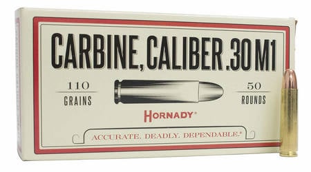 HORNADY 30 Carbine 110 gr FMJ Custom 50/Box