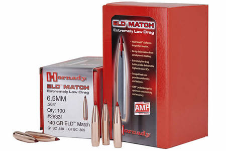 HORNADY 6.5mm .264 140 gr ELD Match 100/Box