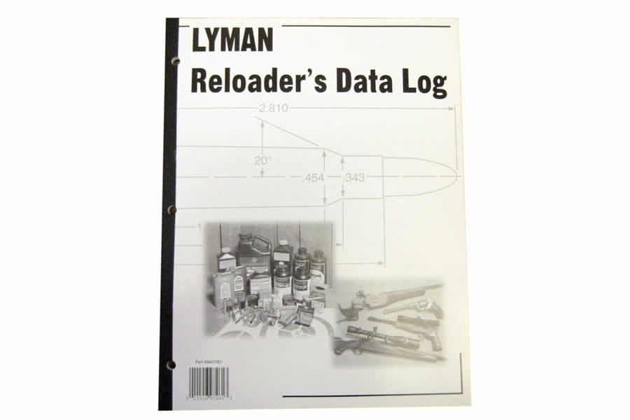 LYMAN PRDUCTS RELOADING DATA LOG