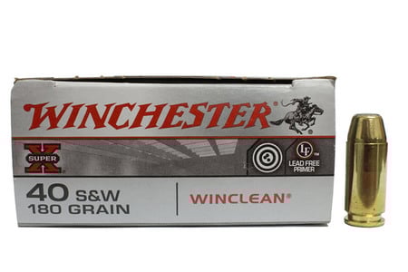 Winchester 40SW 180 gr Winclean Super X Trade Ammo 50/Box