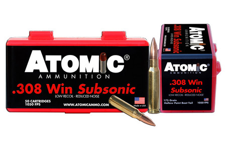ATOMIC AMMUNTION .308 Win 175 gr HPBT Subsonic 50/Box