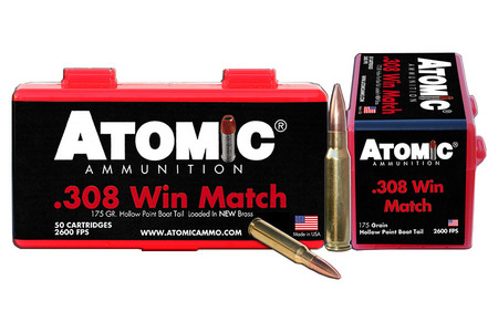 ATOMIC AMMUNTION 308 Win 175 gr HPBT Match 50/Box