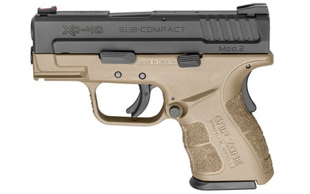 SPRINGFIELD XD Mod.2 40 SW Sub-Compact Flat Dark Earth (FDE) with GripZone