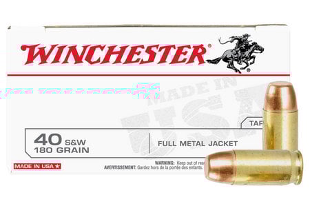 WINCHESTER AMMO 40SW 180 gr FMJ Police Trade-in Ammo 50/Box