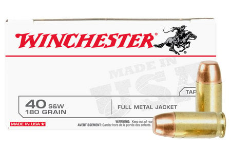 WINCHESTER AMMO 40SW 180 gr FMJ Police Trade-in Ammo 50/Box