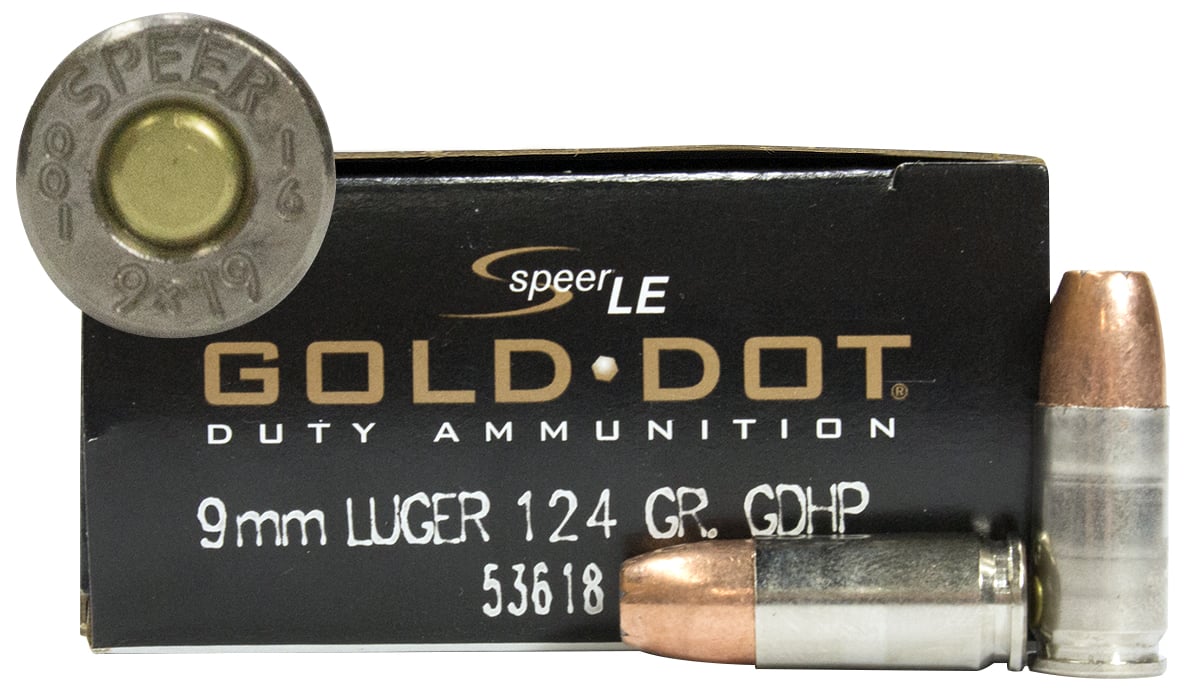 Speer 9mm Luger 124 Gr HP Gold Dot Law Enforcement Duty 50 Box speer-9mm-luger-124-gr-hp-gold-dot-law-enforcement-duty-50-box