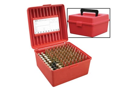 MTM Deluxe Ammo Box, 100-Round Handle