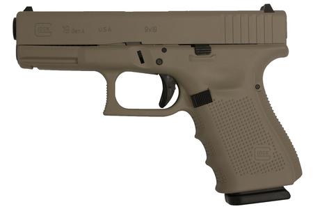 GLOCK 19 Gen4 9mm 15-Round Pistol with Hot Cerakote Magpul Dark Earth Finish