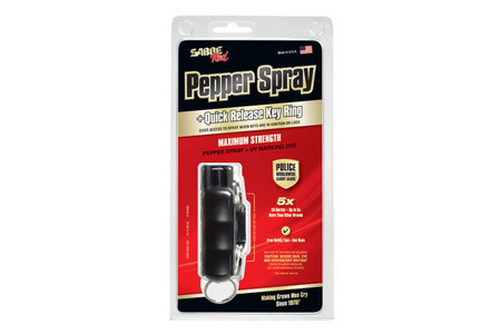 SABRE Key Case Pepper Spray with Quick Release Key Ring