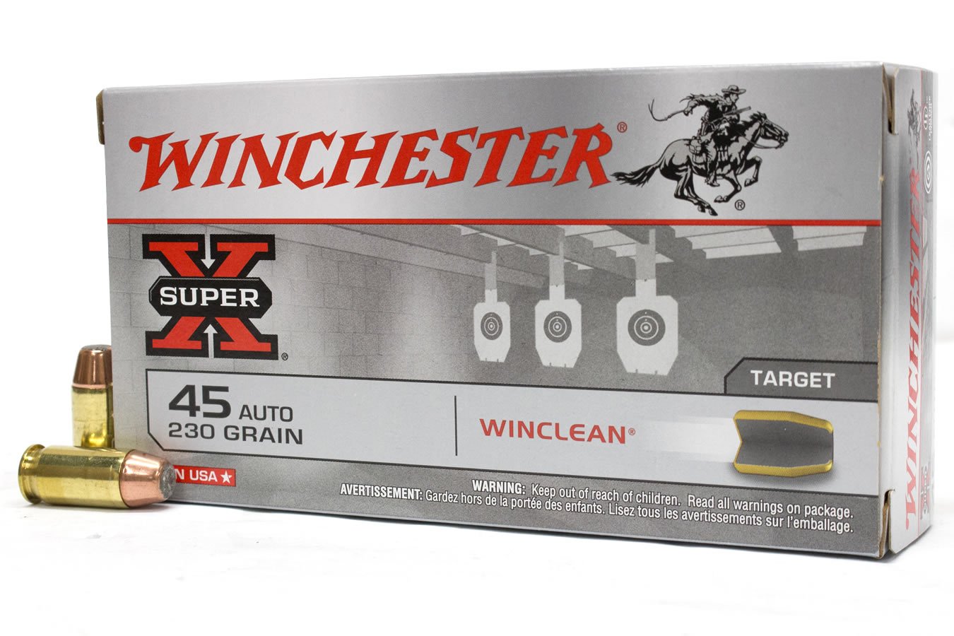 WINCHESTER AMMO 45 AUTO 230 GR  WINCLEAN SUPER-X