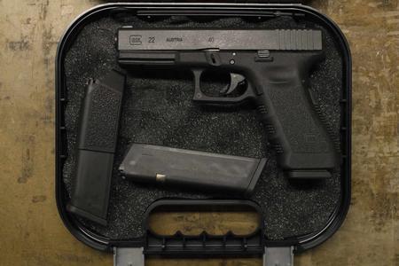GLOCK 22 Gen3 40SW Police Trades with Night Sights (New in Box)