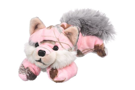 PINK CAMO WOLF SUFFED ANIMAL