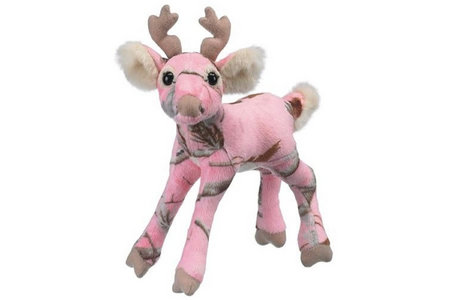 AP PINK CAMO DEER STUFFED ANIMAL