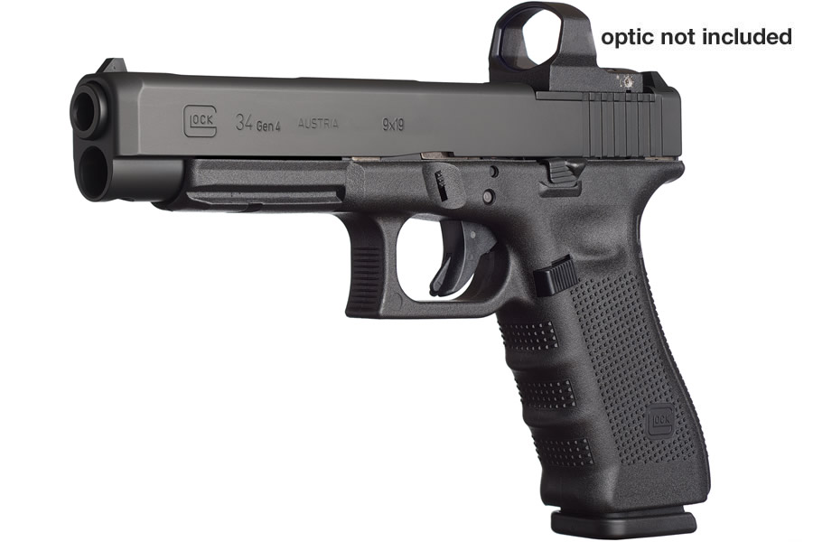 Glock 34 MOS 9mm 17 Round Pistol width Adjustable Rear Sight (Gen4)