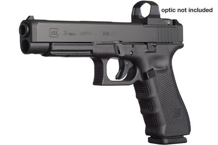 GLOCK 34 MOS 9mm 17 Round Pistol width Adjustable Rear Sight (Gen4)