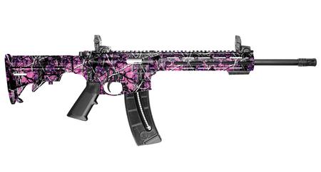 SMITH AND WESSON MP15-22 Sport 22LR Semi-Auto Rimfire Rifle with Muddy Girl Camo Finish