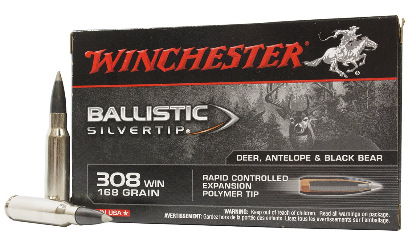 WINCHESTER AMMO 308 WIN 168 GR BALLISTIC SILVERTIP