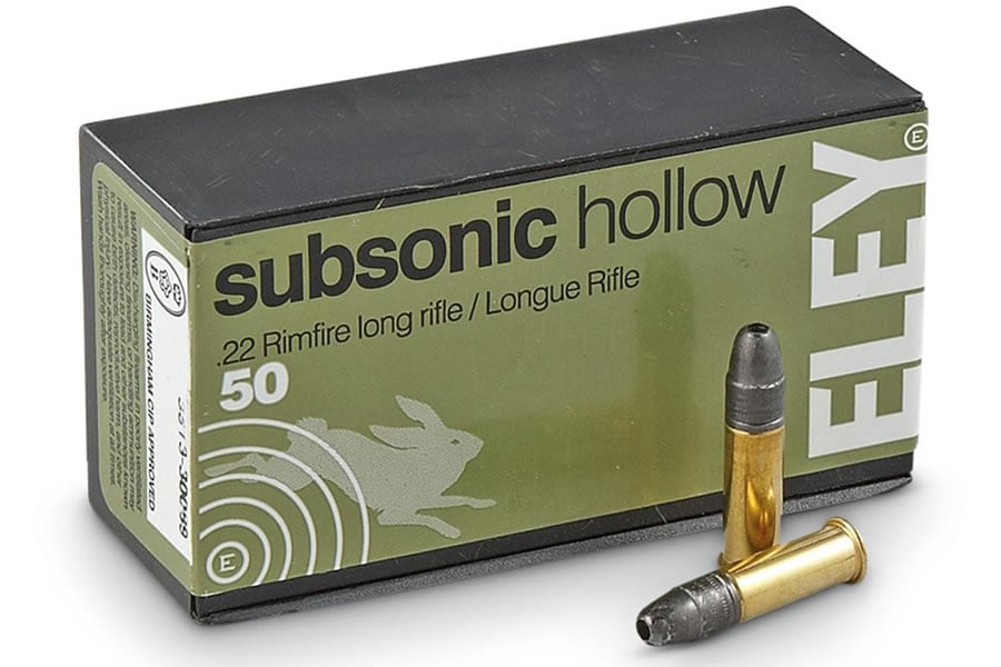 Eley 22LR 40 gr HP Subsonic Hollow Point 50/Box