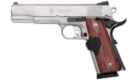 SMITH AND WESSON SW1911 CT E-Series 45ACP Stainless Pistol with Crimson Trace Lasergrips