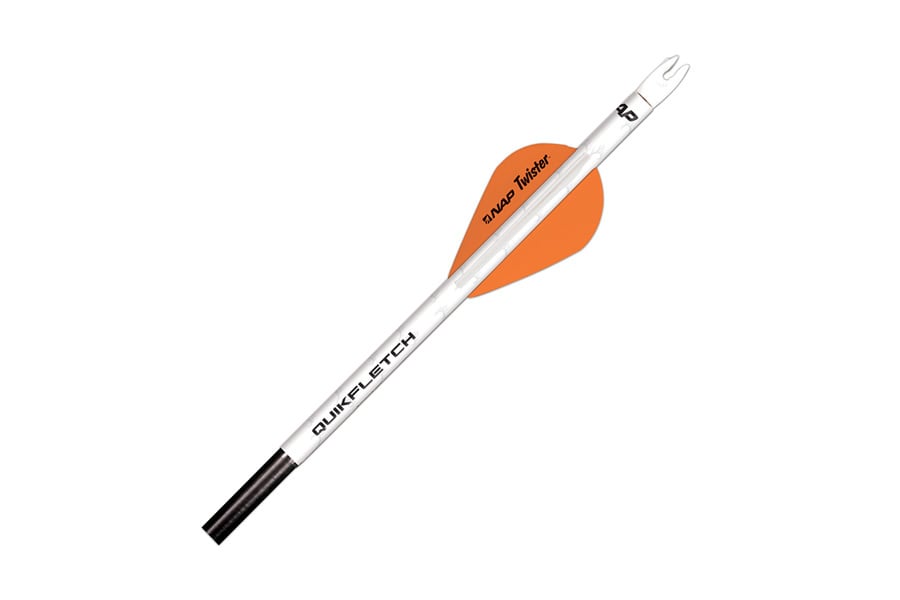 New Archery Quikfletch Twister Vanes White/Orange