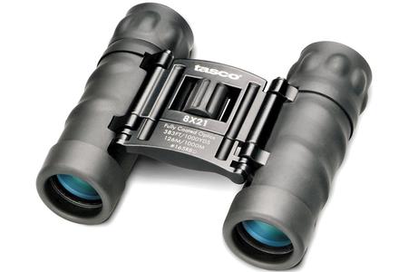 TASCO 8x21mm Black Roof Prism Compact Binoculars
