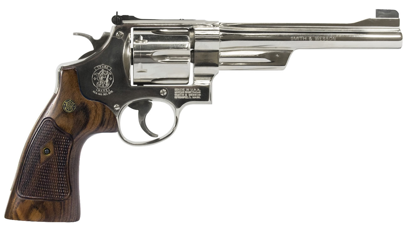 SMITH AND WESSON 25 CLASSIC 45 COLT 6.5 NICKEL WALNUT