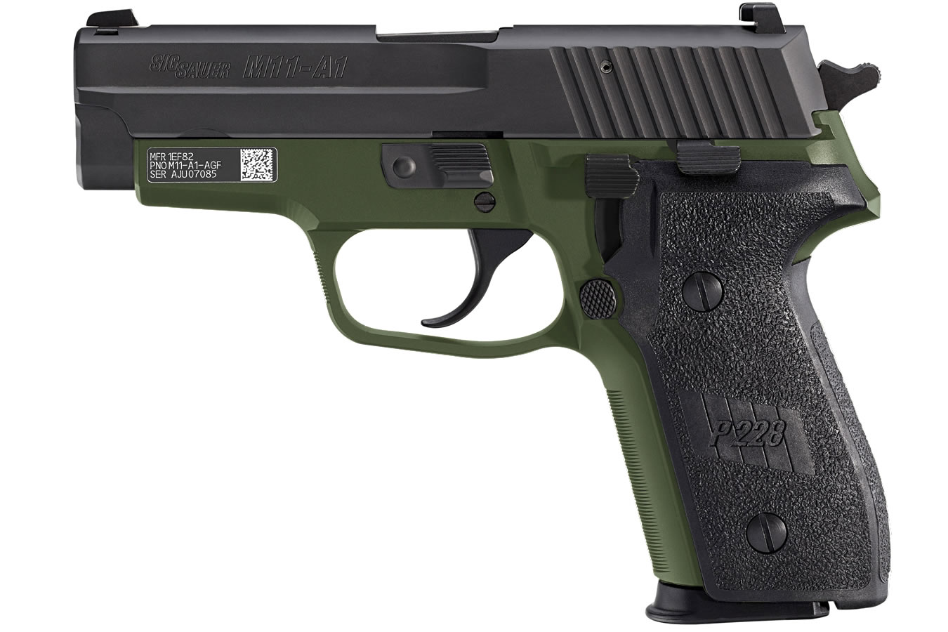 Sig Sauer M11 A1 9mm With Army Green Anodized Frame Sportsman s 