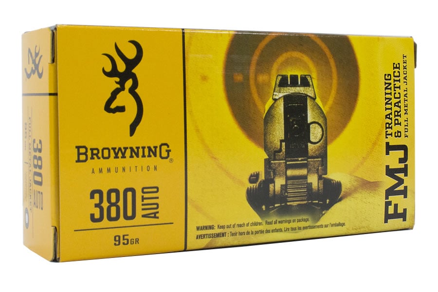 BROWNING AMMUNITION 380 AUTO 95 GR FMJ