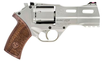 CHIAPPA White Rhino 40DS 40SW Revolver with 4-inch Barrel and Brushed Nickel Finish