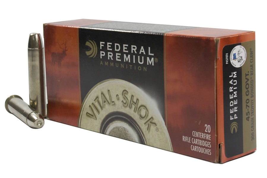 FEDERAL AMMUNITION 45-70 GOVT 300 GR TROPHY BONDED BEAR CLAW VITAL-SHOK