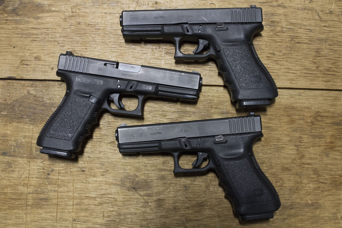 Glock 21SF Gen3 45 ACP Police Trade-ins (Fair Condition)