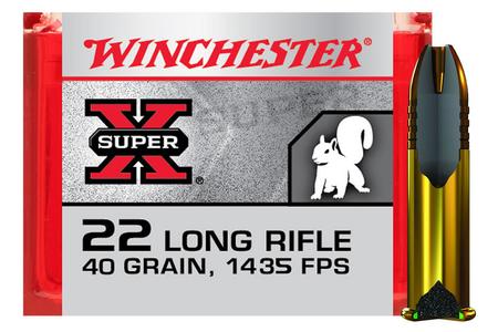 Winchester 22LR 40 gr Copper Plated HP Hyper Velocity Super-X 100/Box
