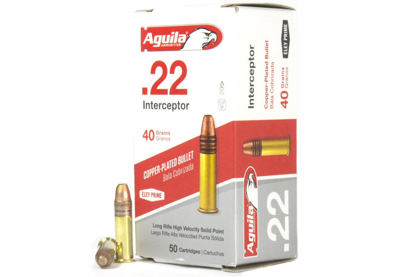 Aguila 22LR 40 gr Copper Plated Interceptor 50/Box