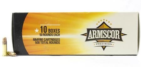 ARMSCOR 22LR 36 gr JHP Precision Rimfire 500 Round Brick