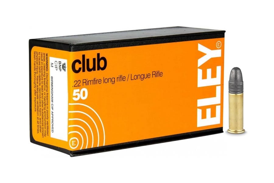 Eley 22LR 40 gr Lead Round Nose Club 50/Box