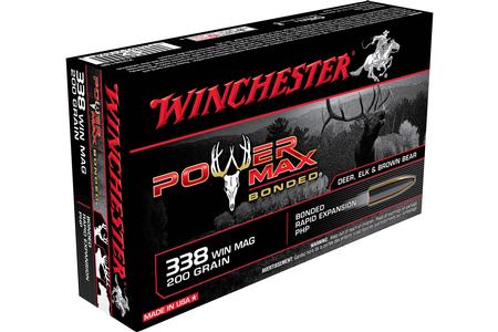 WINCHESTER AMMO 338 Win Mag 200 gr Protected HP Power Max 20/Box