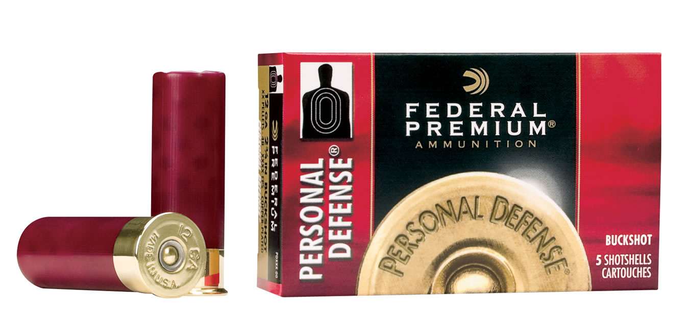 FEDERAL AMMUNITION 12 GA 2-3/4 IN 34 PELLETS 4 BUCK PERSONAL DEFENSE