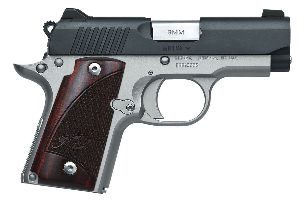 KIMBER MICRO 9 TWO-TONE 9MM WITH ROSEWOOD GRIPS