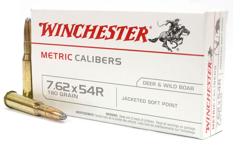 WINCHESTER AMMO 7.62X54R 180 GR JSP