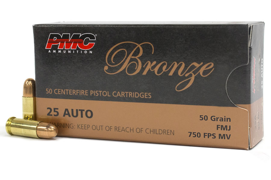 PMC 25 AUTO 50 GR FMJ BRONZE