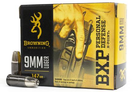 BROWNING AMMUNITION 9mm Luger 147 gr X-Point Hollow Point BXP Personal Defense 20/Box