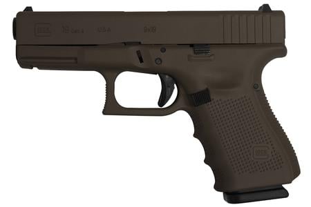 GLOCK 19 Gen4 9mm 15-Round Pistol with Hot Cerakote Tactical Bronze Finish