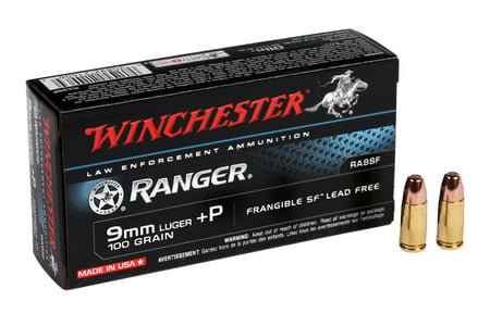 WINCHESTER AMMO 9mm Luger +P 100 gr Frangible SF Ranger 50/Box (LE)