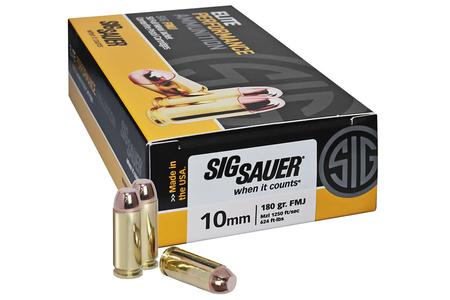 Sig Sauer 10mm Auto 180 gr FMJ Elite Performance 50/Box