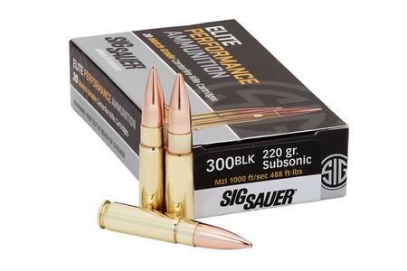 SIG SAUER 300 Blackout 220 gr Sierra MatchKing Elite Match Grade Subsonic 20/Box