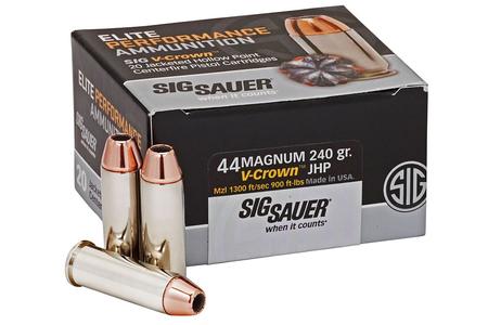 SIG SAUER 44 Mag 240 gr JHP Elite V-Crown 20/Box