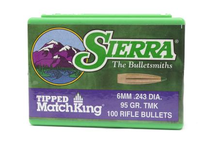 SIERRA BULLETS 6mm (.243) 95 gr Tipped MatchKing 100/Box