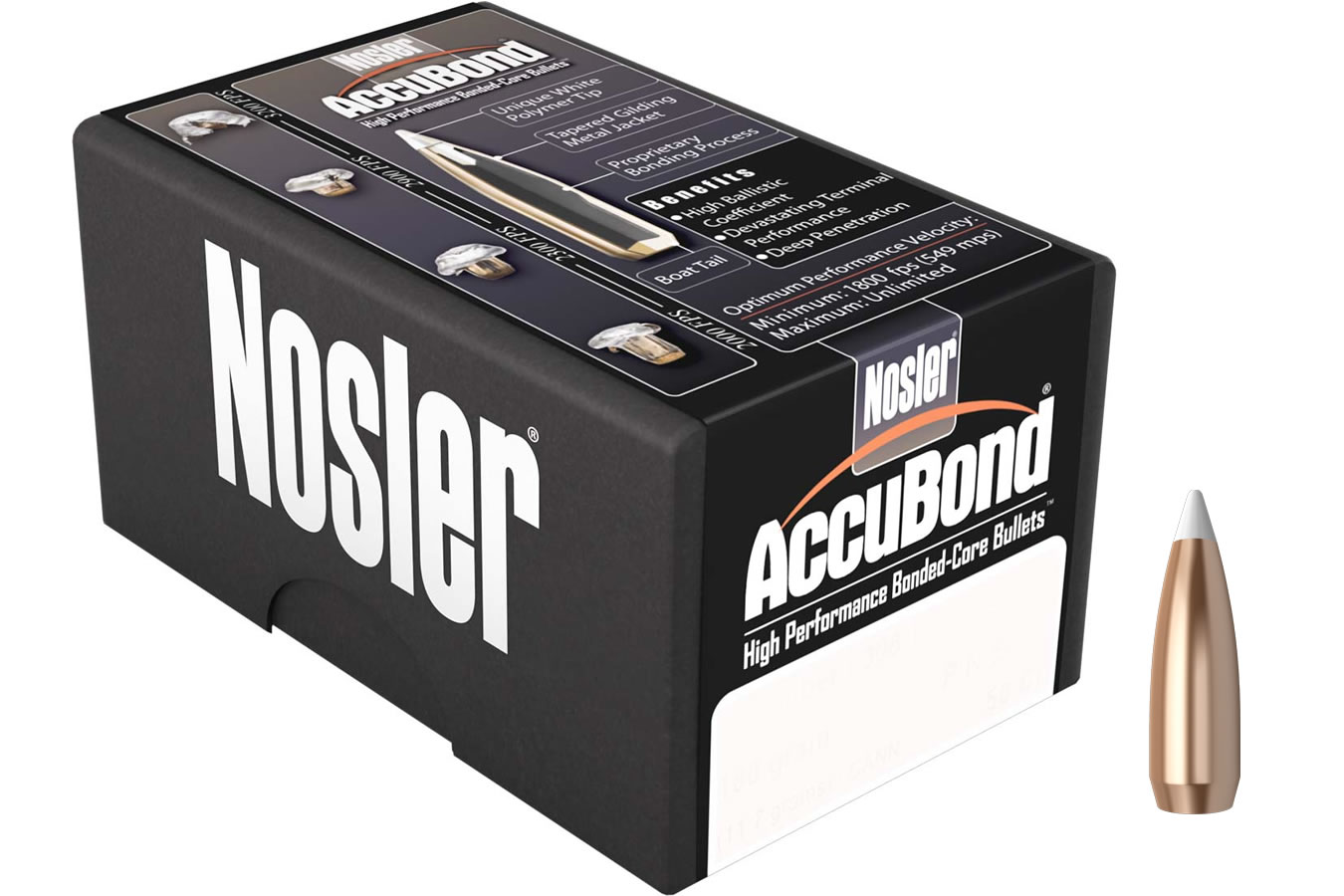 NOSLER 30 CAL (.308) 125 GR SPITZER ACCUBOND