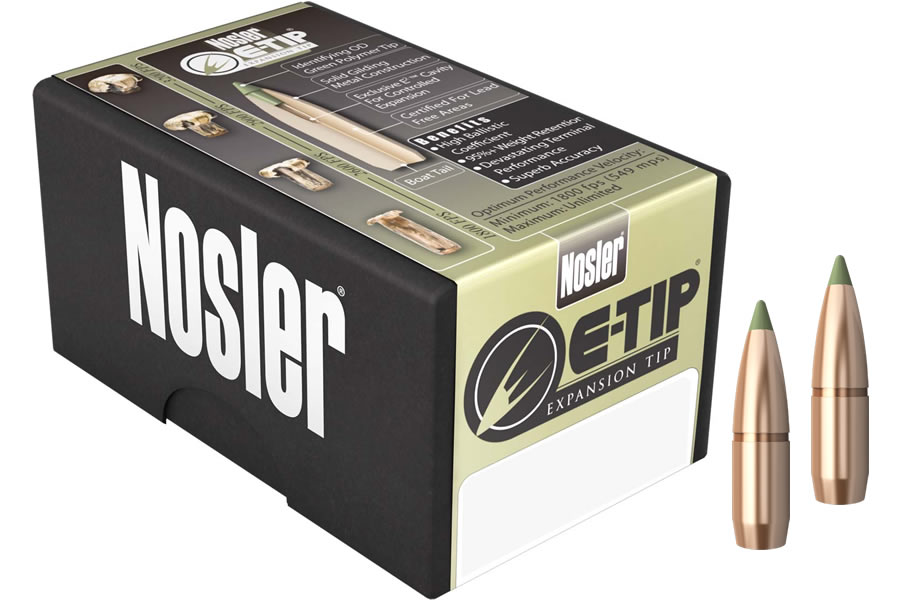 Nosler 338 Cal (.338) 200 gr Spitzer Point E-Tip 50/Box